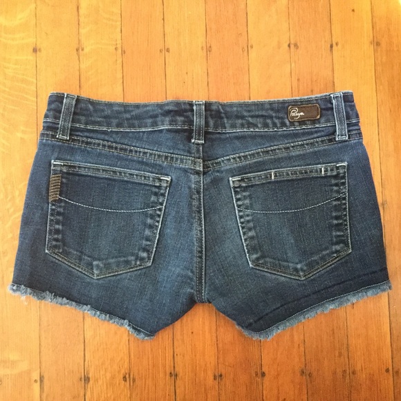 Paige Silver Lake Dark Denim Jean Cutoff  Shorties - Picture 5 of 8
